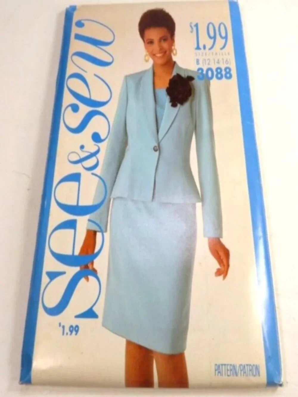 See & Sew 3088 | Vintage 80s Professional Suit & Shell Set | Size 12-16 UNCUT